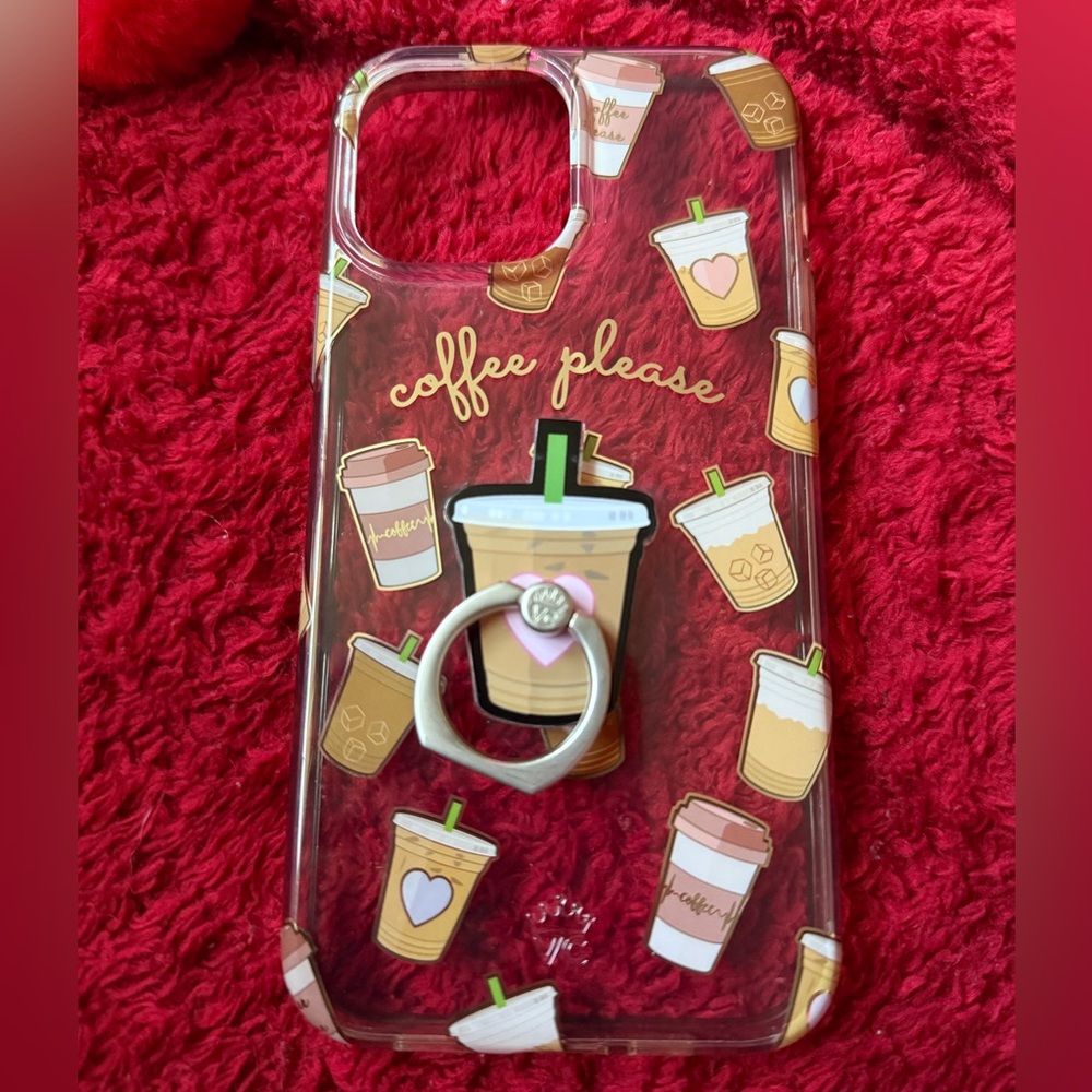 Velvet Caviar Coffee Please IPhone 13 Pro Max Phone Case With Phone Ring